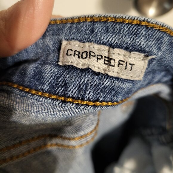 JUDY BLUE CROPPED FRAYED HEM FRINGE JEANS SZ 9/29 - Picture 7 of 7